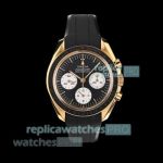 N1 Factory Swiss Replica Omega Speedmaster Gold Case Black Dial 42mm Watch 